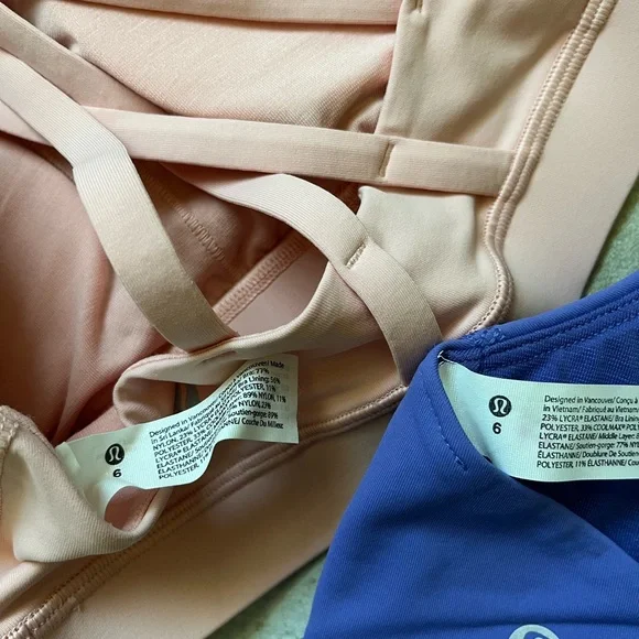 NWOT (2) Lululemon Energy Bra *Medium Support, B–D Cups Dew Pink, Charged Indigo - Picture 3 of 9